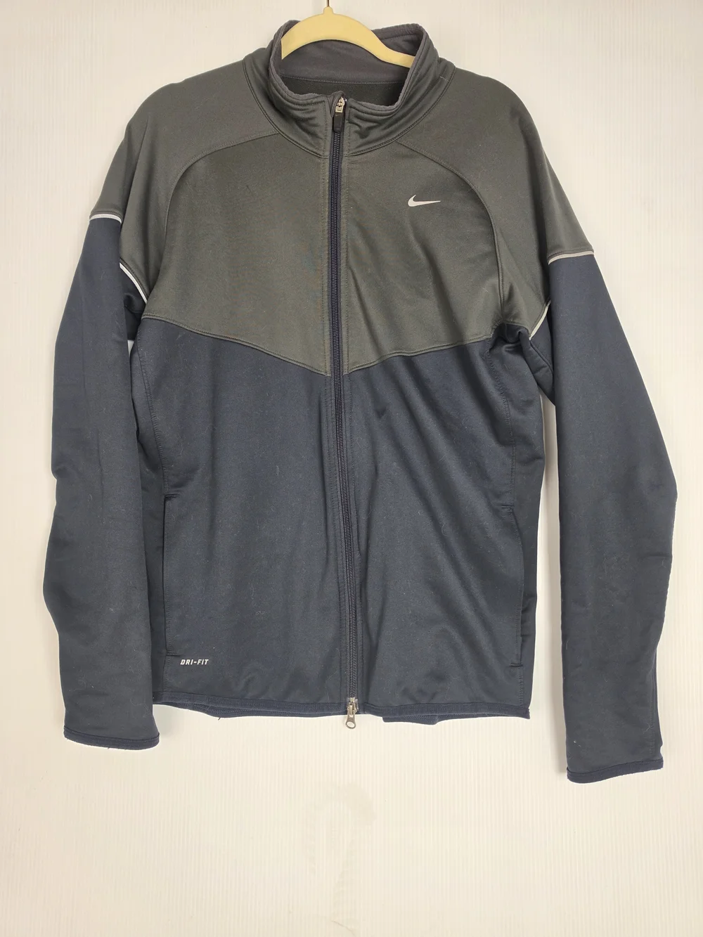 Nike Men’s Two-Tone Performance Full-Zip Jacket - Gray & Navy